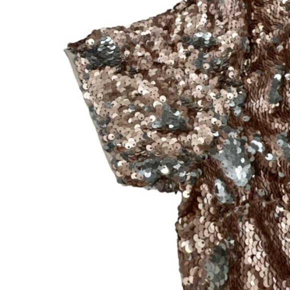 Shein Multicolor Sequins Sexy Mini Bodycon Dress Short Sleeves New Size Small - Picture 6 of 14